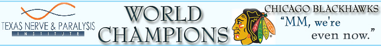 World Champions - Chicago Blackhawks 2010 - Texas nerve and paralysis institute logo theme picture